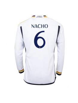 Moški Nogometna dresi replika Real Madrid Nacho #6 Domači 2023-24 Dolgi rokav